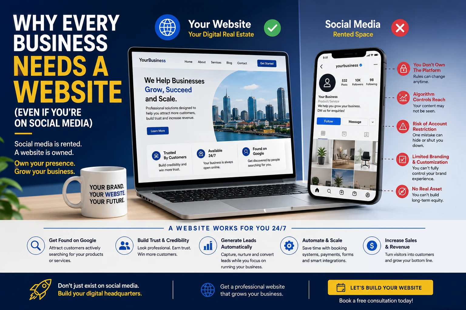 Why Every Business Needs a Website (Even If You're on Social Media)